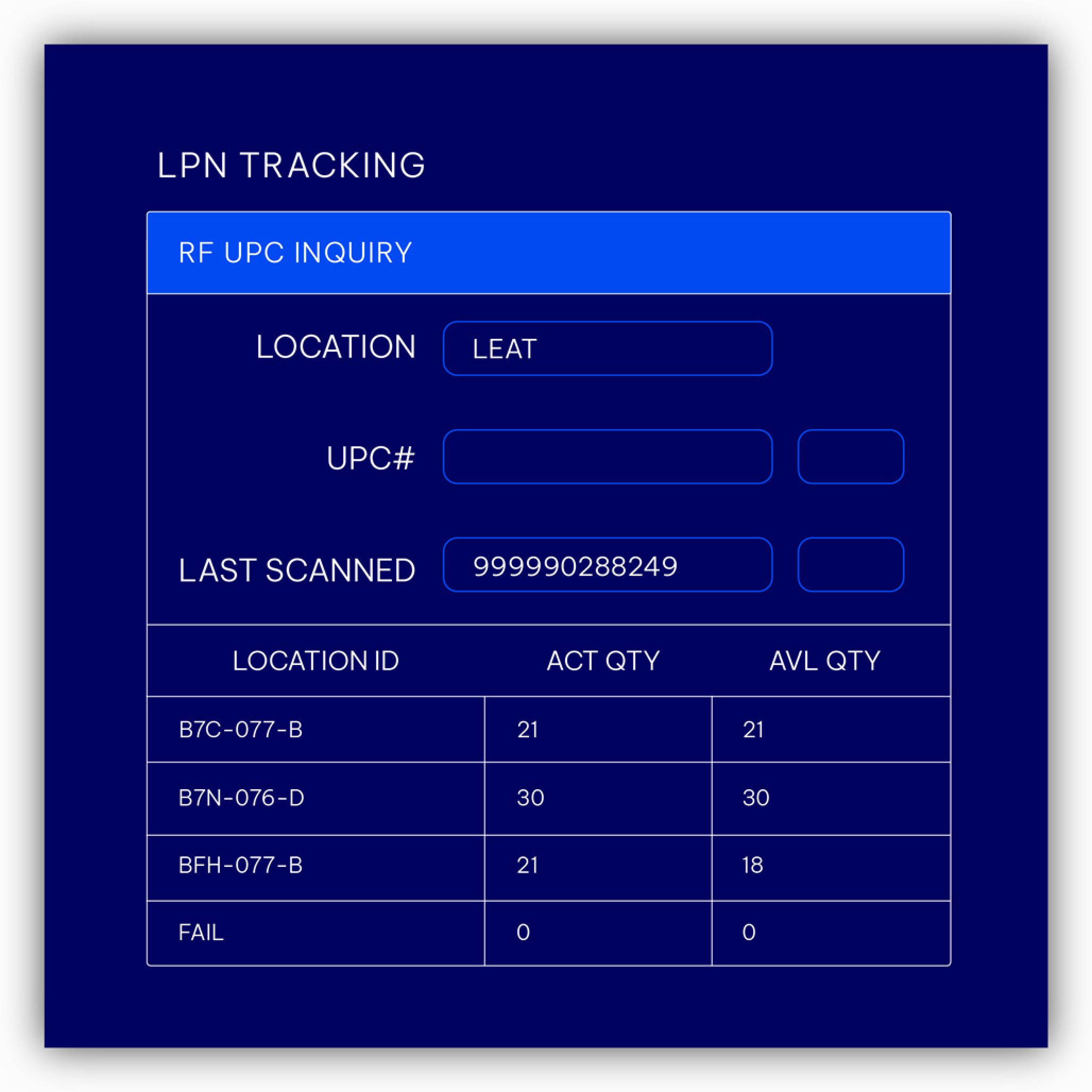 Wireless (RF) scanning