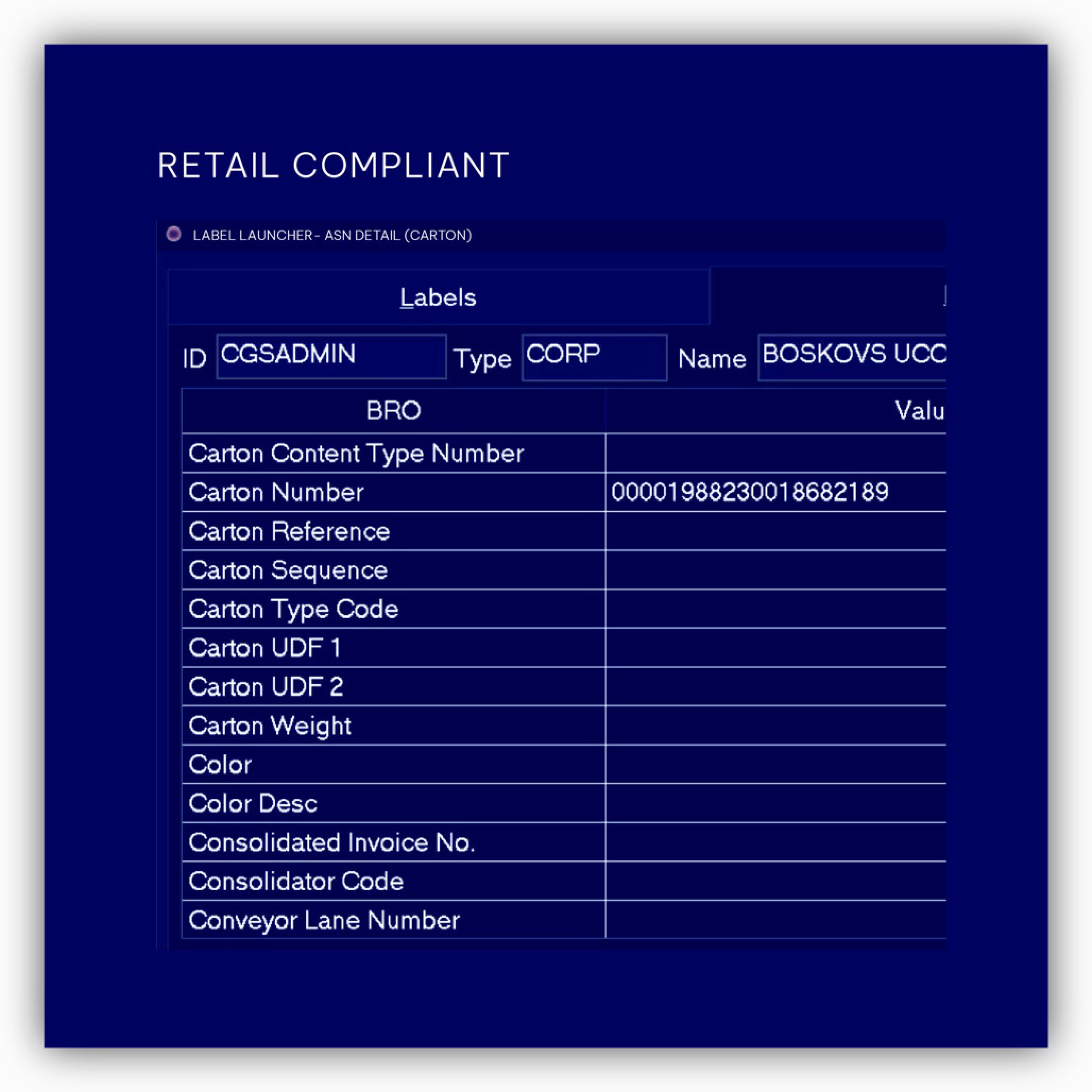 Retail compliant labeling