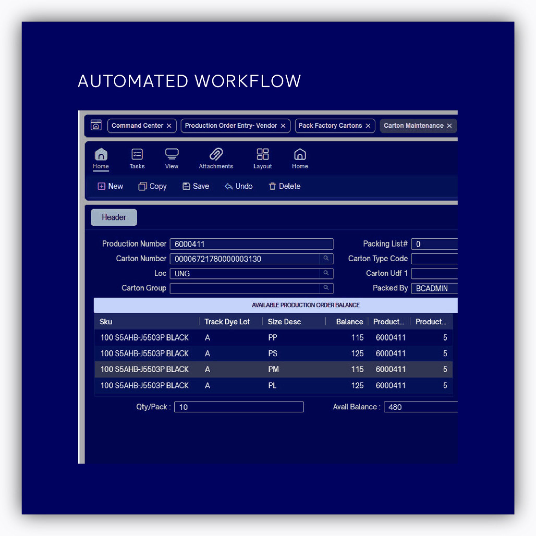 Manage production order changes & approvals