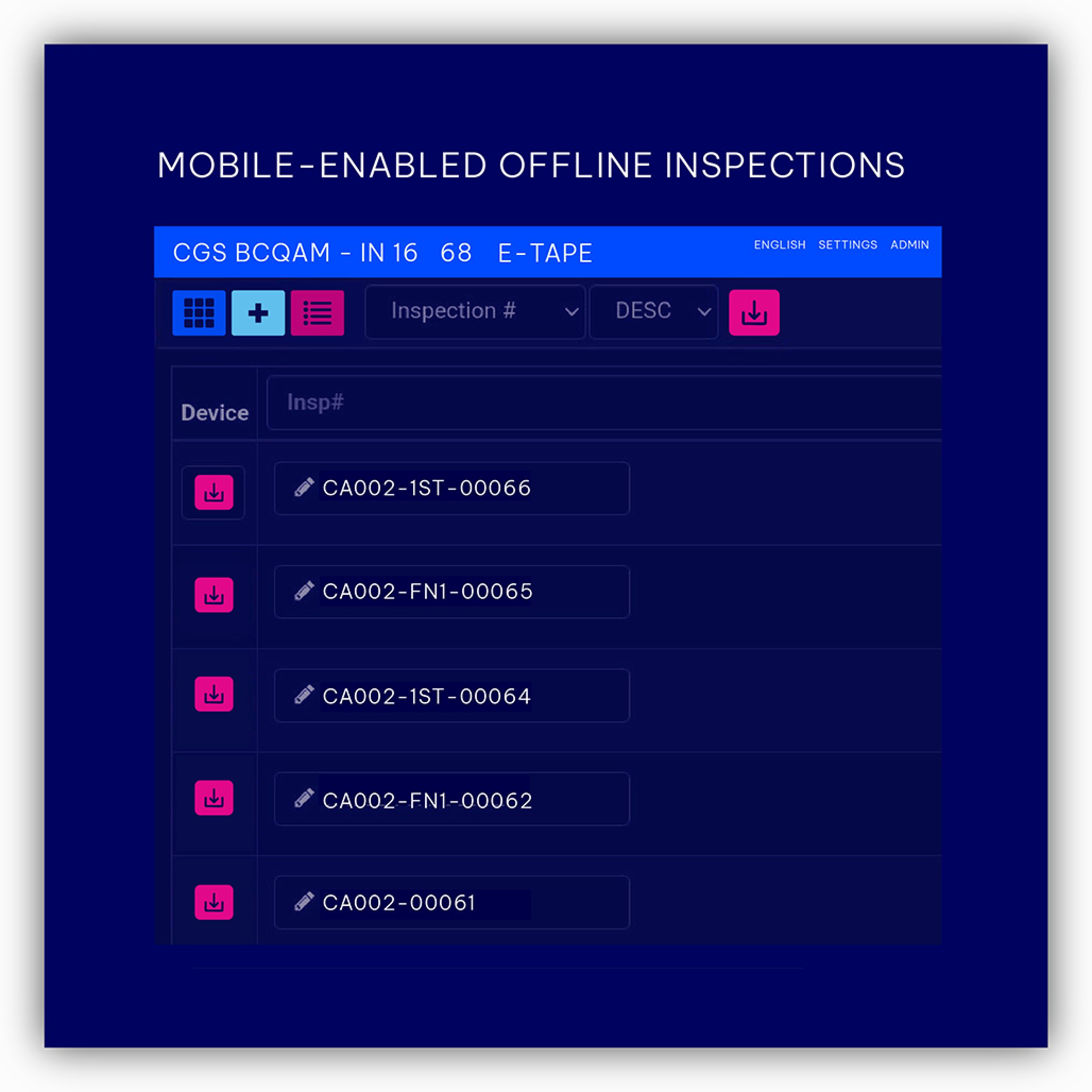 Mobile-enabled offline inspections