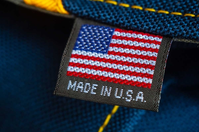 The right technology can connect supply chain and help Made in America initiatives Made in America tag inside a garment